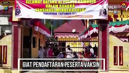 Polres Samosir Jemput Pelajar dan Guru untuk Ikut Vaksinasi Covid-19