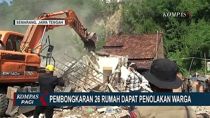 Ricuh! Petugas Dihadang Warga Saat Mencoba Bongkar 26 Rumah Tanpa Dokumen