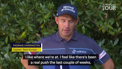 Harrington satisfied with experienced Team Europe ahead of Ryder Cup defence