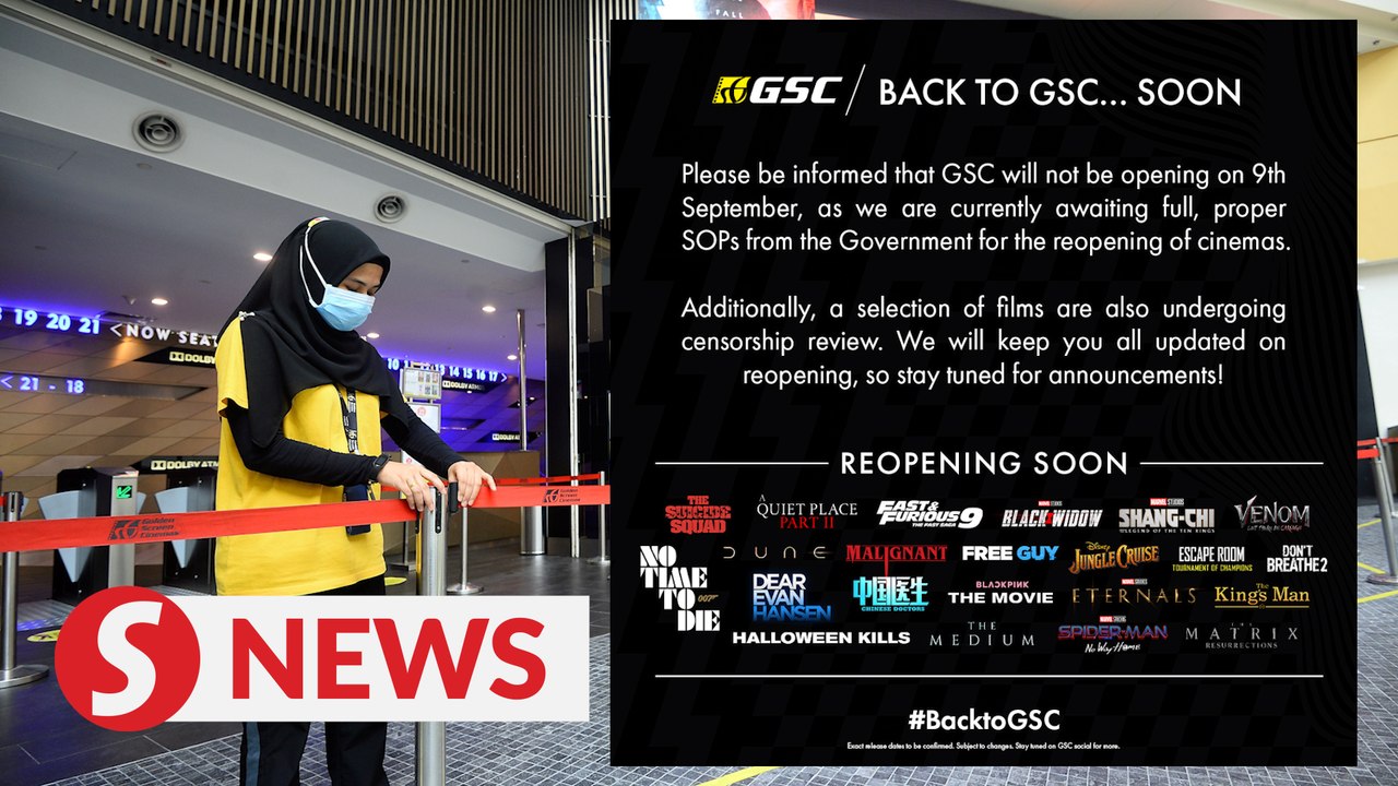 No watching movies at GSC yet; cinemas to remain closed until further notice