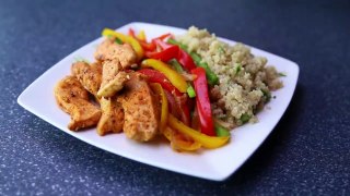 Chicken with quinoa and peppers