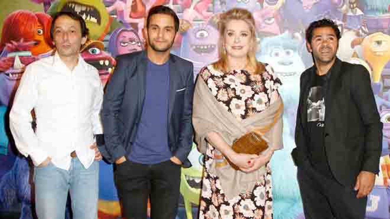 Tapis rouge Monstres Academy avec Catherine Deneuve et Jamel Debbouze