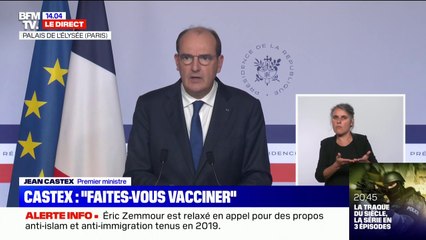 Jean Castex: "88% de la population en âge de se faire vacciner a reçu une première injection"