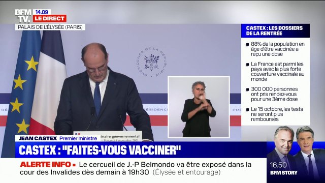 Jean Castex sur la campagne de rappel vaccinal: 300.000 personnes ont pris rendez-vous pour recevoir une nouvelle injection