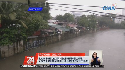 Ilang pamilya sa mga bahaing lugar, ayaw lumikas dahil sa banta ng COVID-19 | 24 Oras