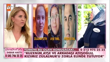 Zorla alıkonulduğu iddia edilen Zülalnur canlı yayında! - Esra Erol'da 8 Eylül 2021