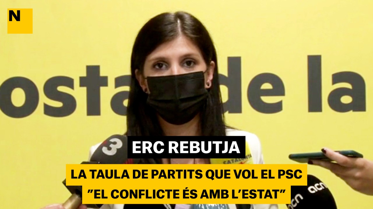 ERC rebutja la taula de partits que vol el PSC:...