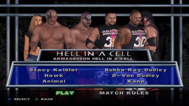 Here Comes the Pain Stacy Keibler(ovr 100) vs Hawk vs Animal vs Bubba Ray vs D-Von vs Kane