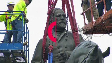 Confederate statue taken down in Virginia