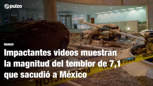 Impactantes videos muestran la magnitud del temblor de 7,1 que sacudió a México