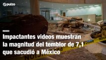 Impactantes videos muestran la magnitud del temblor de 7,1 que sacudió a México