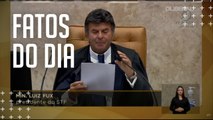 Presidente do STF, Luiz Fux, responde declarações do presidente da República, Jair Bolsonaro