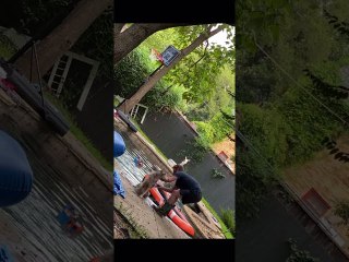 Husband Saves Neighbor's Husky from Drowning