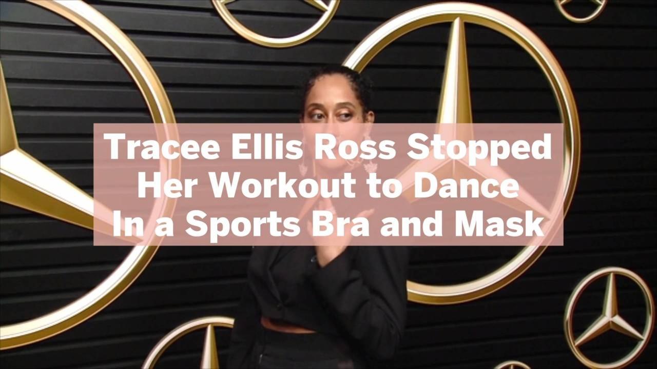 Tracee Ellis Ross Stopped Her Workout to Dance In a Sports Bra and Mask