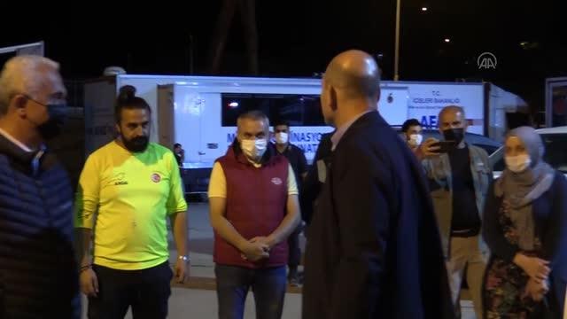 KASTAMONU - İçişleri Bakanı Soylu, Afet Koordinasyon Merkezi'ndeki toplantıya katıldı