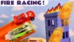 Hot Wheels Fire Challenge in this Funlings Race with Disney Pixar Cars 3 Lightning McQueen versus Marvel Avengers in this Family Friendly Full Episode English Video for Kids  by Toy Trains 4U