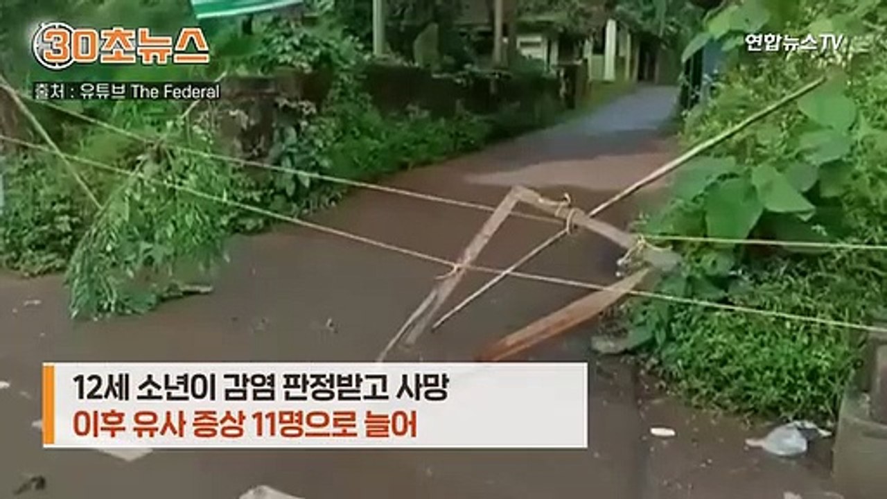 [30초뉴스] 인도에 또 다른 전염병…치사율 최대 70% '니파 바이러스'