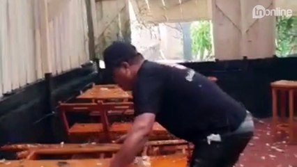 Pelo menos 400 casas ficam destelhadas em Jandaia do Sul