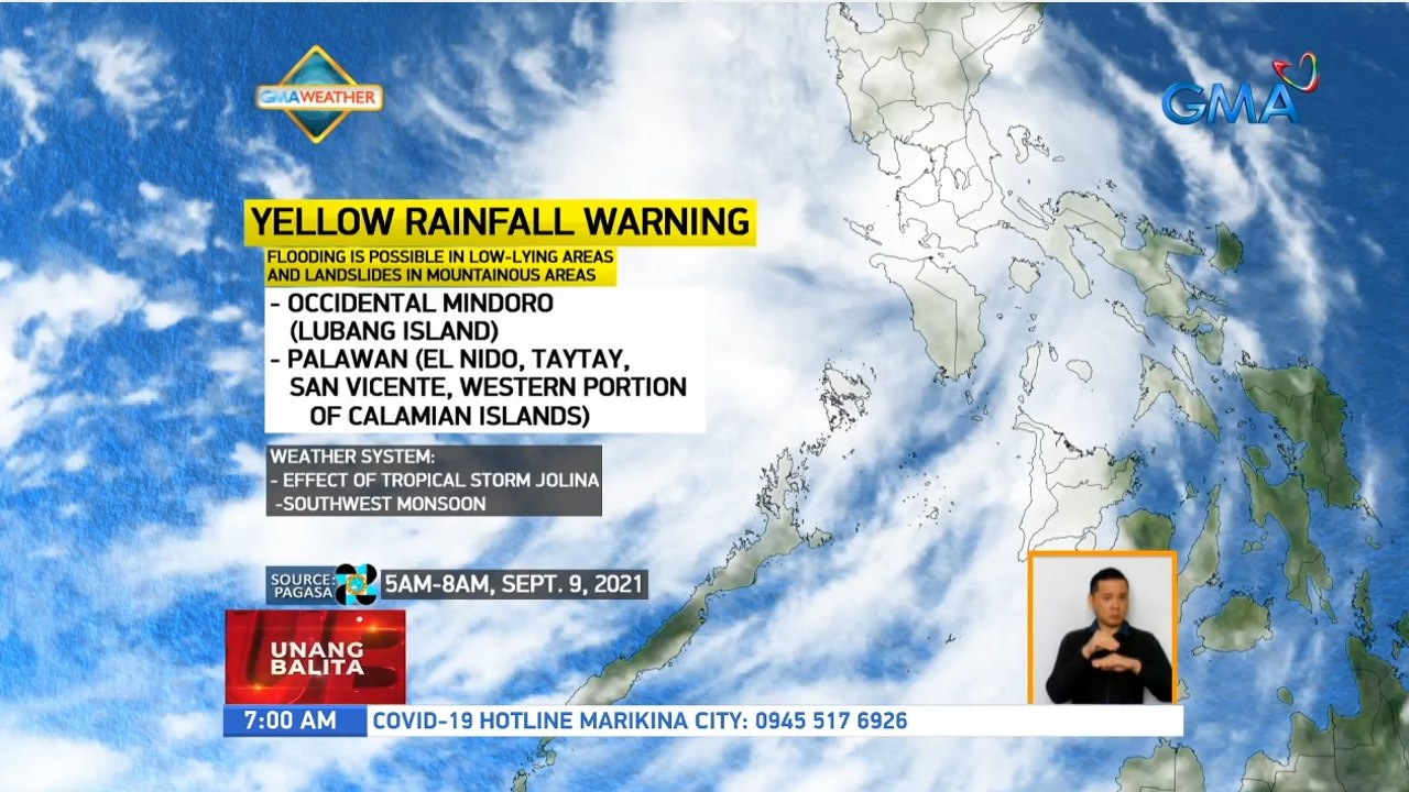 Yellow rainfall warning | UB