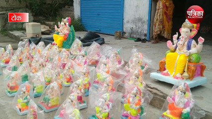 बाजार में सजने लगी गणेश की प्रतिमाएं