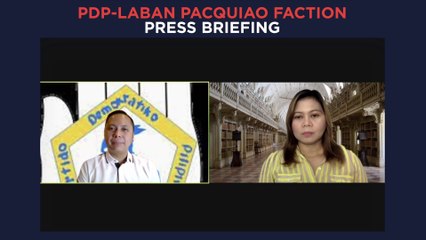 Download Video: PDP-Laban Pacquiao faction press briefing