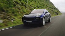 The new Porsche Macan Gentian Blue Metallic Driving Video
