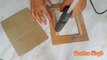 How to make photo frame at home with cardboard and glue stick. Handmade photo frame.