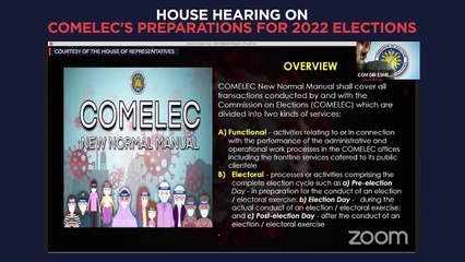 House hearing on Comelec's preparations for 2022 elections