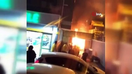 Bursa'da korkutan yangın! Marketin karton deposu kül oldu