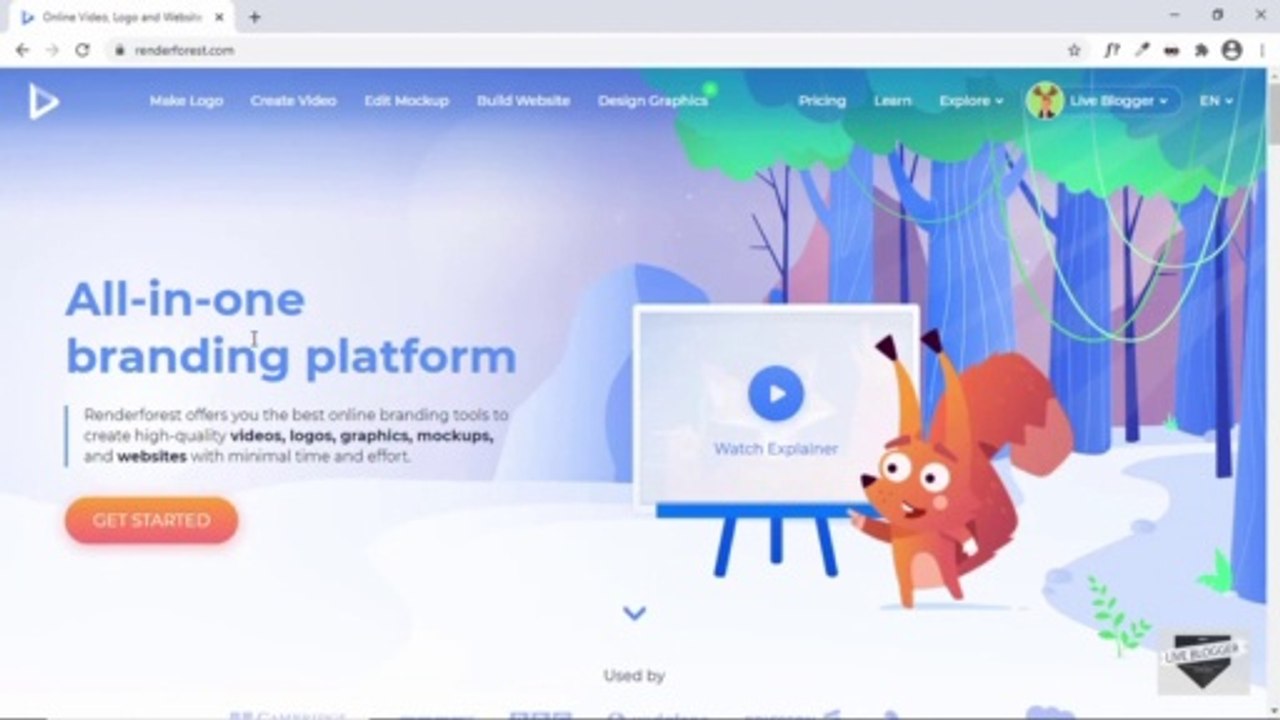 How To Create An Explainer Video & More Using Renderforest -Tutorial - Live Blogger