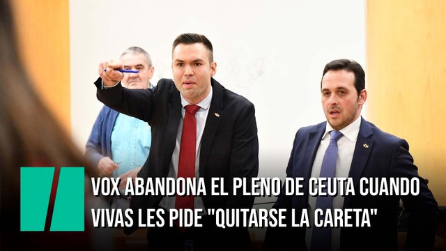 Vox abandona el pleno de Ceuta cuando Juan Vivas les pide quitarse la careta