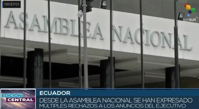 Sectores de Ecuador rechazan anuncios económicos gubernamentales
