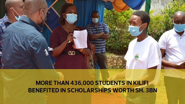 More than 436,000 bright needy students in Kilifi benefitted in scholarships worth Sh3bn