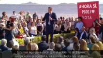 El secretario general del PSOE, Pedro Sánchez, en el mitin que ofreció en 2019, en Los Alcázares, con motivo de las elecciones generales.