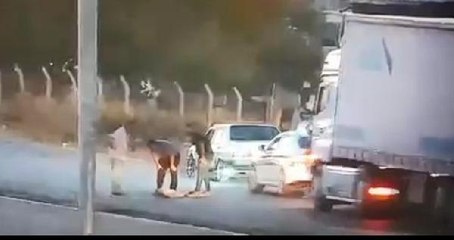 OTOMOBİLLE ÇARPTIĞI KÖPEĞİ ÖLÜME TERK ETTİ