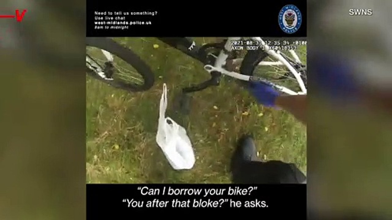 Police Officer Borrows Citizens Bike in Order to Arrest Suspected Wife Beater