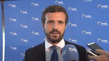 Casado denuncia ante líderes europeos la negativa de Sánchez a reforzar la independencia judicial