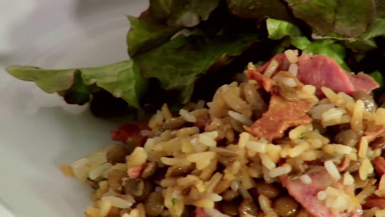 Arroz com lentilha e calabresa - Tudo Gostoso