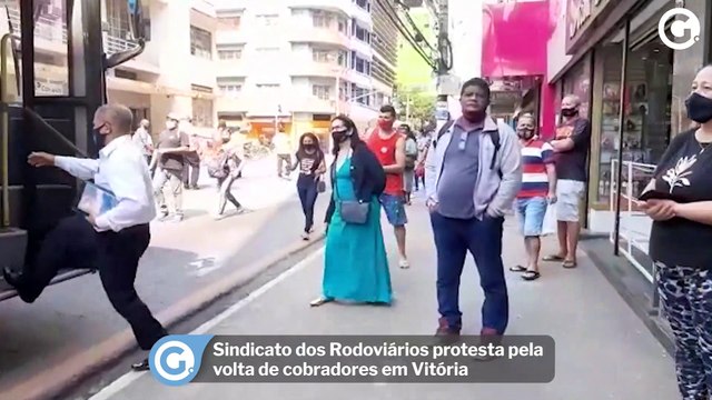 Sindicato dos Rodoviários protesta pela volta de cobradores em Vitória