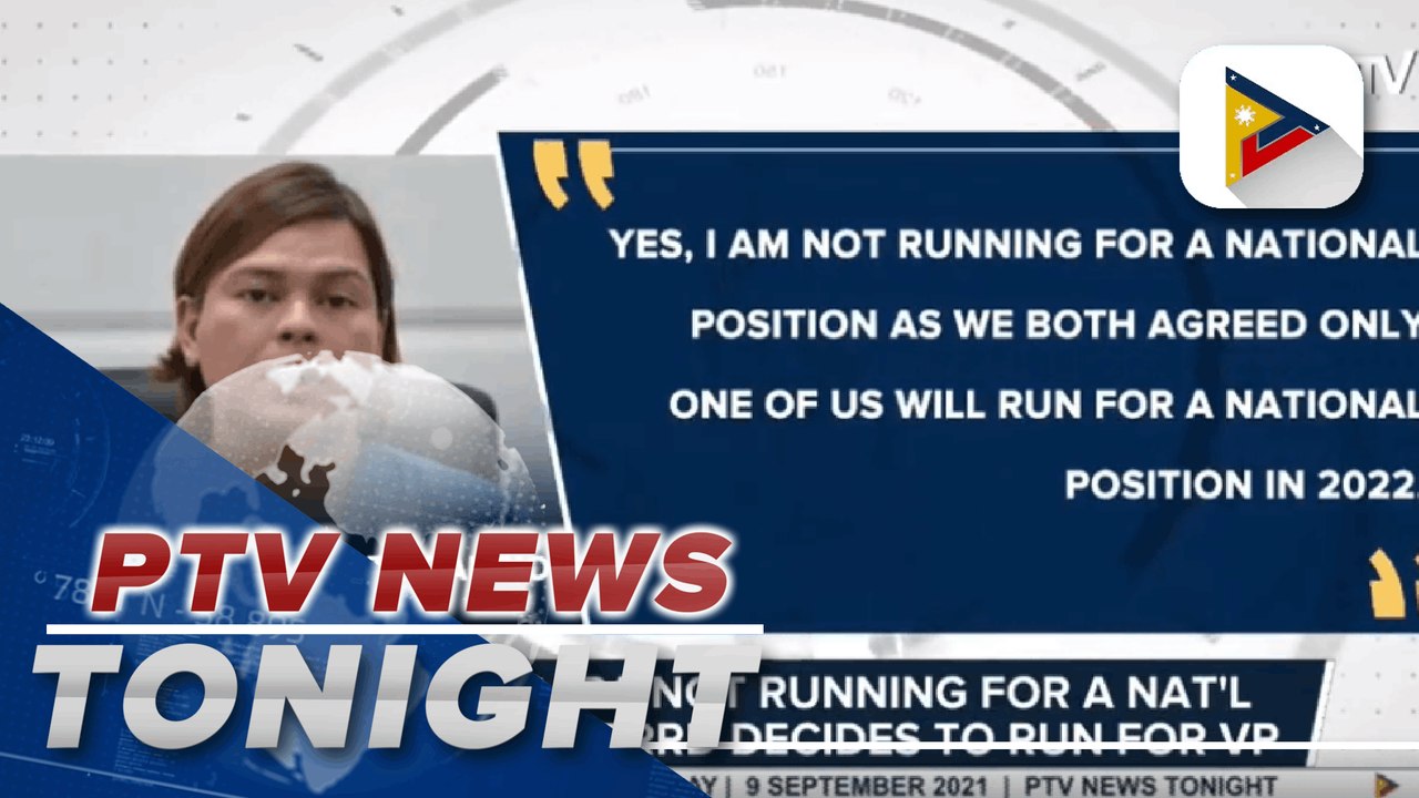 Mayor Sara not running for a national post after PRRD decides to run for VP | via @DAManalastas