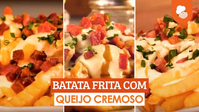 Batata frita com queijo cremoso e calabresa — Receitas TudoGostoso