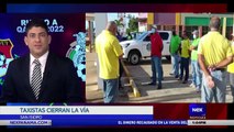 Taxista en Chitré cierran vía que conecta con Los Santos para exigir la medida par y non - Nex Noticias