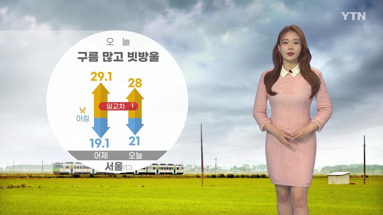 [날씨] 오늘 구름 많고 빗방울...일교차 유의 / YTN