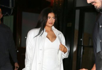 Kylie Jenner's First Maternity Look Includes a Plunging Minidress and Sky-High Stilettos