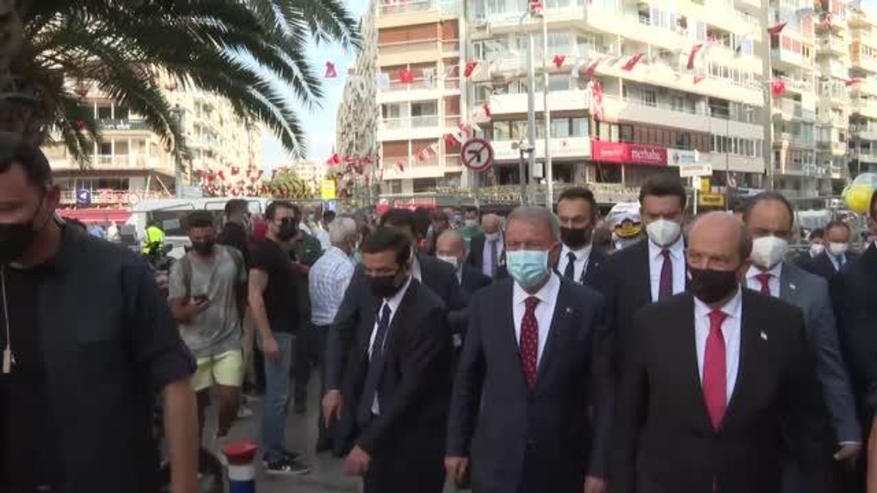 Son dakika haberleri... Bakan Akar ve KKTC Cumhurbaşkanı Tatar, İzmir Airshow etkinliğine katıldı (2)