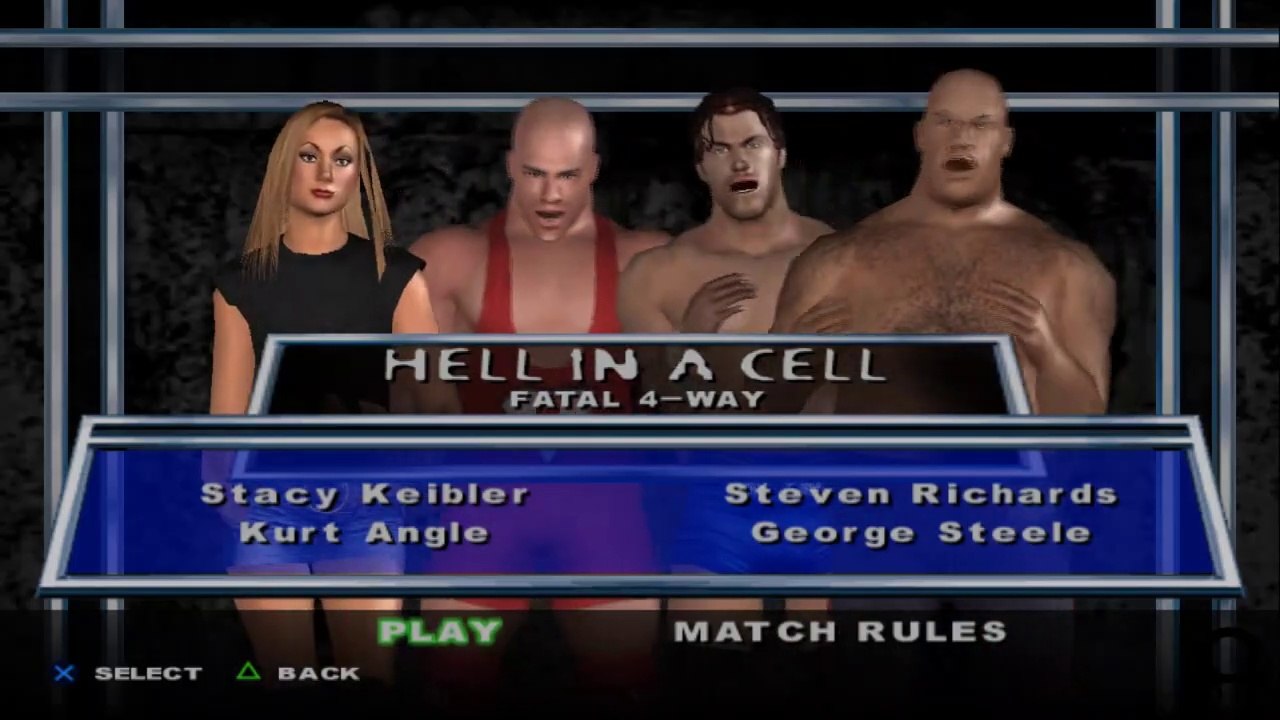 Here Comes the Pain Stacy Keibler(ovr 100) vs Kurt Angle vs Steven Richards vs George Steele