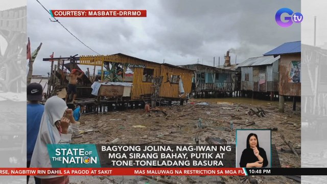 Bagyong Jolina, nag-iwan ng mga sirang bahay, putik at tone-toneladang basura | SONA