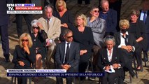 Emmanuel Macron - Hommage national rendu à Jean-Paul Belmondo aux Invalides. Le 9 septembe 2021.