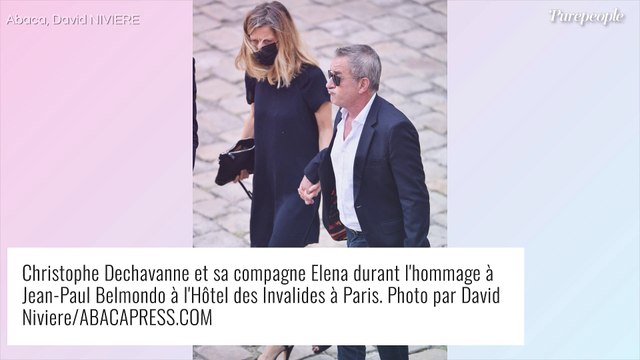 Christophe Dechavanne et Elena Foïs : rare apparition du couple à l'hommage à Jean-Paul Belmondo