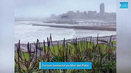 Furioso temporal en Mar del Plata